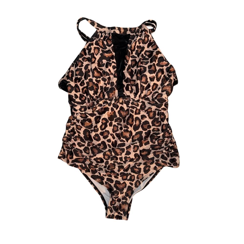 Tempt Me Women’s One Piece Cheetah Print Swimsuit - Size: Medium